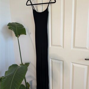 Skims Soft Longe Black Maxi Dress